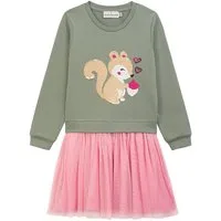 DANAMADE Sweatkleid DERLE (1-tlg) Mädchenkleid DERLE in Salbei und Rosa