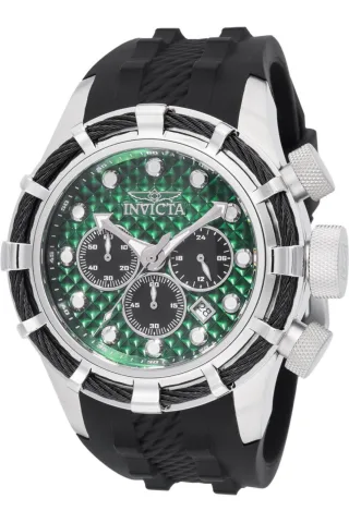 Invicta Bolt 49165 Herrenarmbanduhr - Quarzwerk - Edelstahl mit Grünem Zifferblatt - 50 mm