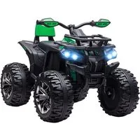 HOMCOM Elektro-Kinderquad Elektro-Quad, Kinder Elektro, mit MP3, USB, Kinderfahrzeug, Belastbarkeit 30 kg, (1-tlg), für Kinder 3-5 Jahre, Grün