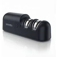 Arendo Messerschärfer Elektrisch Profi Messerschleifer für verschiedene Messer, Kompakt, 2-Stufen Grob- & Feinschliff, 1200mAh Akku, Edelkorund, USB-C