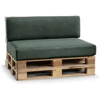 FAVRE Palettenkissen CosyRib Ribcord Garten Set PFLA(Sitzkissen 120x80+Rückenlehne 120x40), Kissen