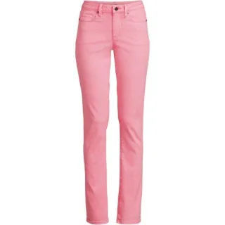 Straight Fit Öko Jeans Mid Waist, Damen,  Pink, Baumwoll-Mischung/Polyester-Mischung, by Lands' End