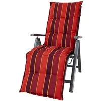 Sun Garden Sesselauflage Relaxliege Naxos 20208-3 terracotta-rot gestreift 174x50x6 cm SG