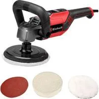 Poliermaschine und Schleifmaschine CC-PO 1100/150 CE rot/schwarz, 1.100 Watt, Schleifscheibe Ø 150mm