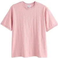 Next T-Shirt Edles strukturiertes T-Shirt (1-tlg)