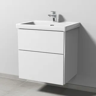 Sanipa 3way Waschtischunterbau zu Villeroy & Boch Subway 3.0 Waschtisch mit 2 Auszügen, Weiß-Soft BR84643