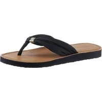 Tommy Hilfiger TH ELEVATED BEACH SANDAL Zehentrenner, Sommerschuh, Bequemschuh, Flats, Schlappen mit TH-Schmuckelement