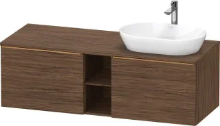 Duravit D-Neo Konsolenwaschtischunterbau wandhängend Nussbaum dunkel Matt 1400x550x459 mm - DE4950R0 DE4950R04210000