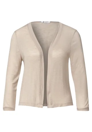 Street One - Cardigan mit 3/4-Arm beige - Gr. - 42
