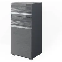 Vicco Midischrank Fredd, Anthrazit Hochglanz, 36 x 79 cm (1-St)