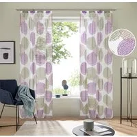 OTTO home Gardine Belem (1 St), Kräuselband, transparent, Voile, 1 bzw. 2 Schals, Vorhang, Fertiggardine, Kreise