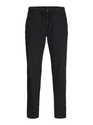 JACK&JONES - JPSTKANE HYBRID BONDI LINEN JOGGER SN Schwarz - Gr. - XS
