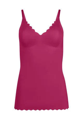SKINY - SKINY Damen Spaghettishirt herausn. Pads Micro Essentials sangria - Gr. - 36