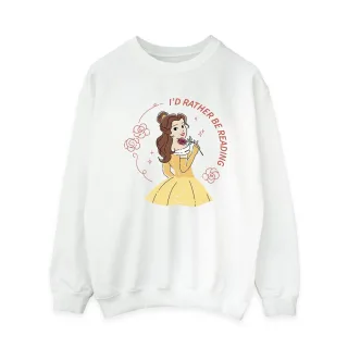 Disney - "Beauty And The Beast I'd Rather Be Reading" Sweatshirt für Damen (Weiß)