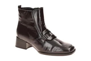 Gabor 8067.03.003 Damen Stiefeletten mocca Echtleder Norweger-Stil Blockabsatz