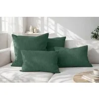 Amilian Dekokissen Sofakissen Cord-Optik 4er Set mit Füllung 2x 40x40 + 2x 35x45 cm, mit Füllung, Hotelverschluss, formstabil