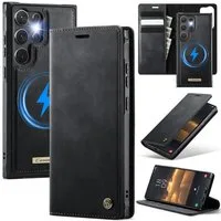 Mycotech Handyhülle Premium 2in1 Klapphülle für Samsung mit abnehmbarem Case Retro Tasche
