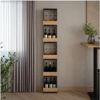 Vicco Weinregal Repose, Goldkraft Eiche/Anthrazit, 30 x 180 cm, 1-tlg.