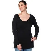 Sheego T-Shirt Langarmshirt Langarm aus Baumwolle
