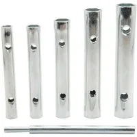 BENSON Steckschlüssel Steckschlüssel Rohrsteckschlüssel 6 tlg 8-17 mm (6 St), Schraubenschlüssel, Sechskant, Set