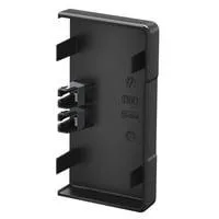 Endstück zum Verschließen der Geräteeinbaukanäle GK E 70x130 PC ABS, Befestigung/Montage schwarz, Retail