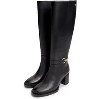 Tommy Hilfiger TH STUD HEEL RIDING KNEE BOOT Stiefel Blockabsatz, Langschaftstiefel mit modischem Zierriegel