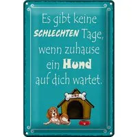 Hebold Metallschild Schild Blech Spruch -Made in Germany- 20x30cm wenn Hund keine schlecht