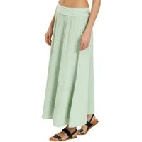 Caspar Maxirock Damen Musselin Maxi Rock lang 100% Baumwolle Made in Italy - Ro036
