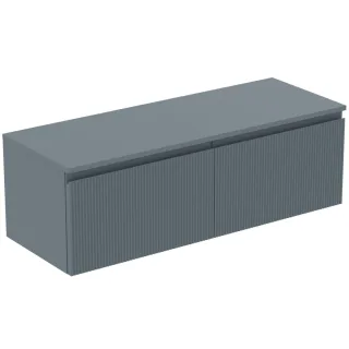 Ideal Standard Waschtischunterschrank Finesse o.Ausschnitt 1202x440x388mm 2 Auszüge Aschblau matt, E E3425UQ