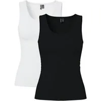 pieces Tanktop PCAMELIA TANK TOP 2-PACK JRS NOOS BC (2er-Pack) mit klassischen Farben