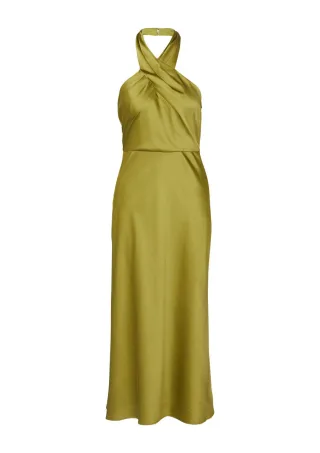 comma - Elegantes Neckholder-Kleid grün - Gr. - 44
