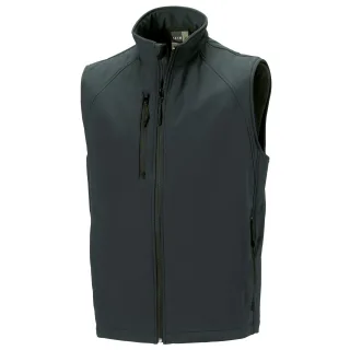 Russell Mens 3 Layer Soft Shell Gilet Jacke (Titanium)