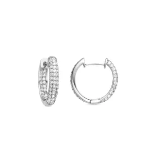 Luxenter Ohrringe aus 925er Sterlingsilber mit Zirkonia, rhodiniert – Deuka