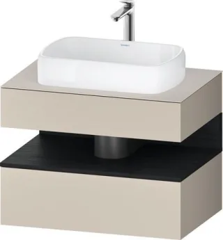 Duravit Qatego Konsolenwaschtischunterbau wandhängend Taupe Supermatt 800x550x600 mm - QA47300168300 QA4730016830000