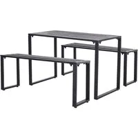 Outsunny Sitzgruppe Gartengarnitur als 3-teiliges Set