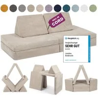 Linodino Kindersofa Spielsofa I aus Schaumstoff Bausteine I Spielcouch für Kinder, 3 Jahre Garantie