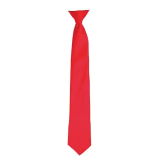 Premier Colours Herren Satin Clip Krawatte (Erdbeerrot)