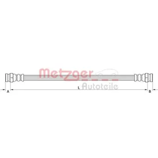 Metzger Bremsschlauch hinten Opel Adam M13