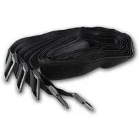 ChiliTec Klettband Klettband mit Öse, 5er Pack 80x3cm, schwarz