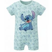 Disney Strampler Disney Stitch Baby Jungen kurzarm Strampler Einteiler 100% Baumwolle, Gr. 62 bis 92
