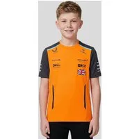 Castore T-Shirt McLaren Norris Formel 1 T-Shirt Kinder Set Up Motorsport Sportshirt Kindertrikot im original Fahrerdesign mit Logos