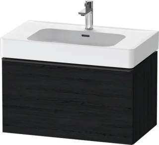 Duravit D-Neo Waschtischunterbau wandhängend Eiche Schwarz Matt 784x452x440 mm - DE42770BD160000 DE42770BD160000