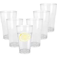 Spetebo Gläser-Set Mehrweg Kunstsoff Camping Tringefäß, 6-tlg., Kunststoff, spülmaschinenfest