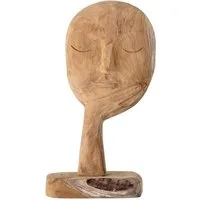 Bloomingville Dekofigur Cacia Zierstück dekorativer Kopf, 35 cm Höhe, aus recyceltem Holz, Dekokopf, Dekoration, dänisches Design