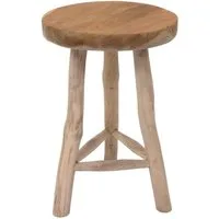 Spetebo Blumenhocker Teak Blumenhocker mit 3 Beinen - Ø 30 cm (Packung, 1 St., 3-Fuß), Massiver Holz Pflanzenständer