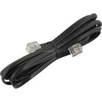 Telefonkabel RJ-11 4-Pin schwarz, 3 Meter