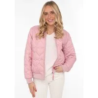 Zwillingsherz Bomberjacke "Be Happy" modisch, Kontrastdetails, regular fit, langärmelig, mit Herzsticker