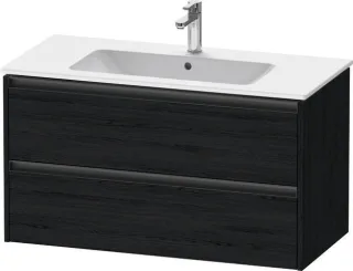 Duravit Ketho.2 Waschtischunterbau wandhängend Eiche Schwarz Matt 1010x480x550 mm - K25264016160000 K25264016160000