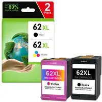 Greensky Patronen für HP62XL OfficeJet 200 250 Mobile 5740 5742 5744 8040 8045 Tintenpatrone (Set, 50-tlg)