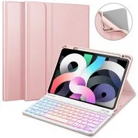 Fintie Tablet-Hülle für iPad Air 11'' M4/M3/M2(2026/2025/2024), iPad Air 5/4 Gen 2022/2020 10.9 Zoll, Keyboard mit DIY Hintergrundbeleuchtung, Deutsches QWERTZ Layout